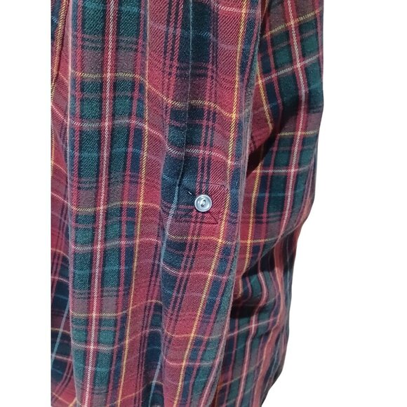 Lauren Jeans Co. Ralph Lauren Womens Plaid Button-Up Shirt L 100% Cotton Red/Gre - Picture 4 of 8